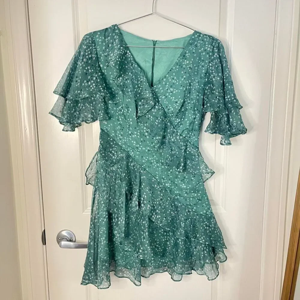 Keepsake the label Green floral mini dress - Picture 5 of 6